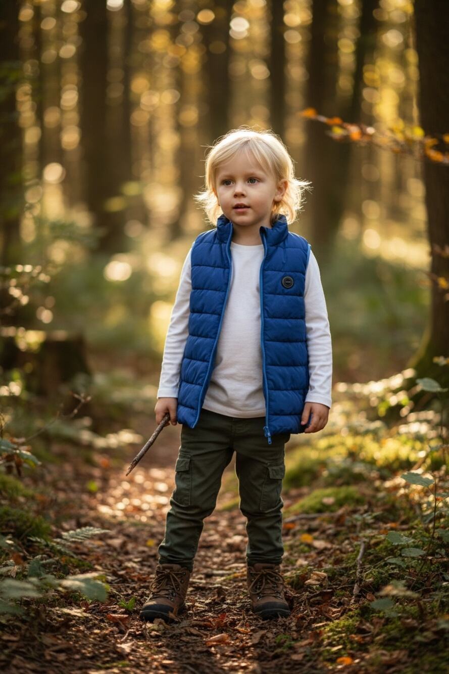 Blue Large Orrnikko Vest Puffer Outdoor Padded Activewear Children Heated